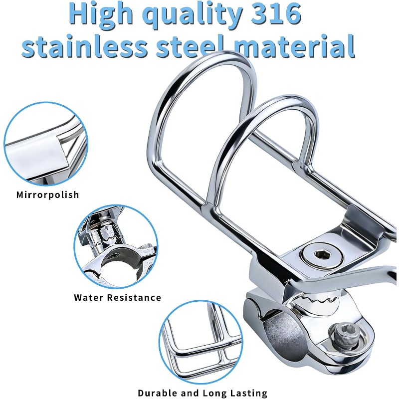2Pcs 316 Stainless Steel Fishi - đánh giá và giá Fishing Kayak Rod Holder